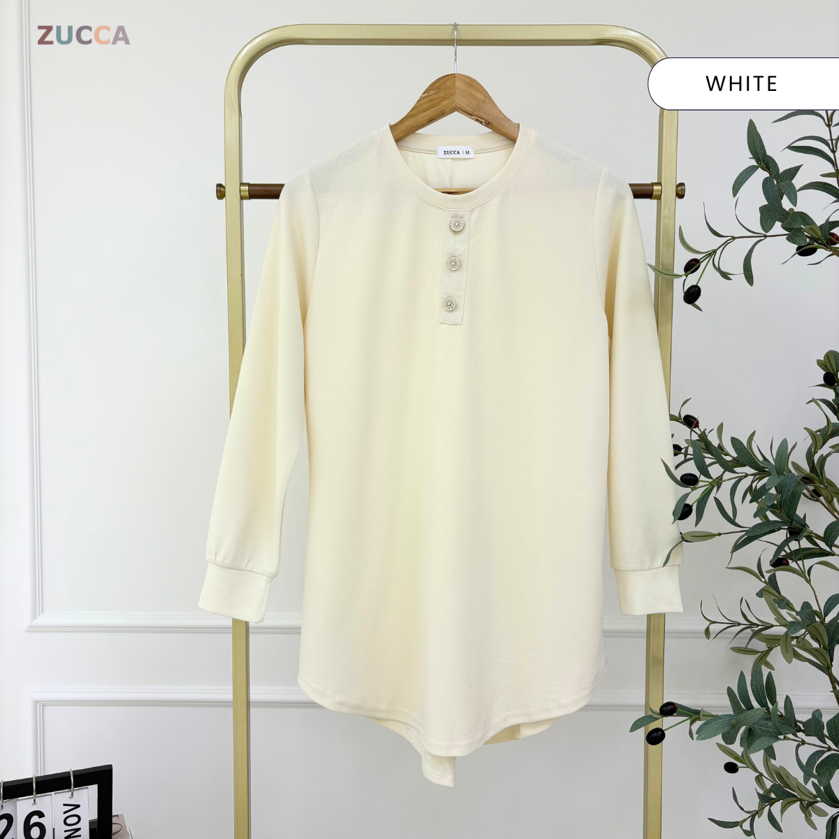 ZUCCA REYNA MODEST PLAIN LONG BLOUSE - MA139