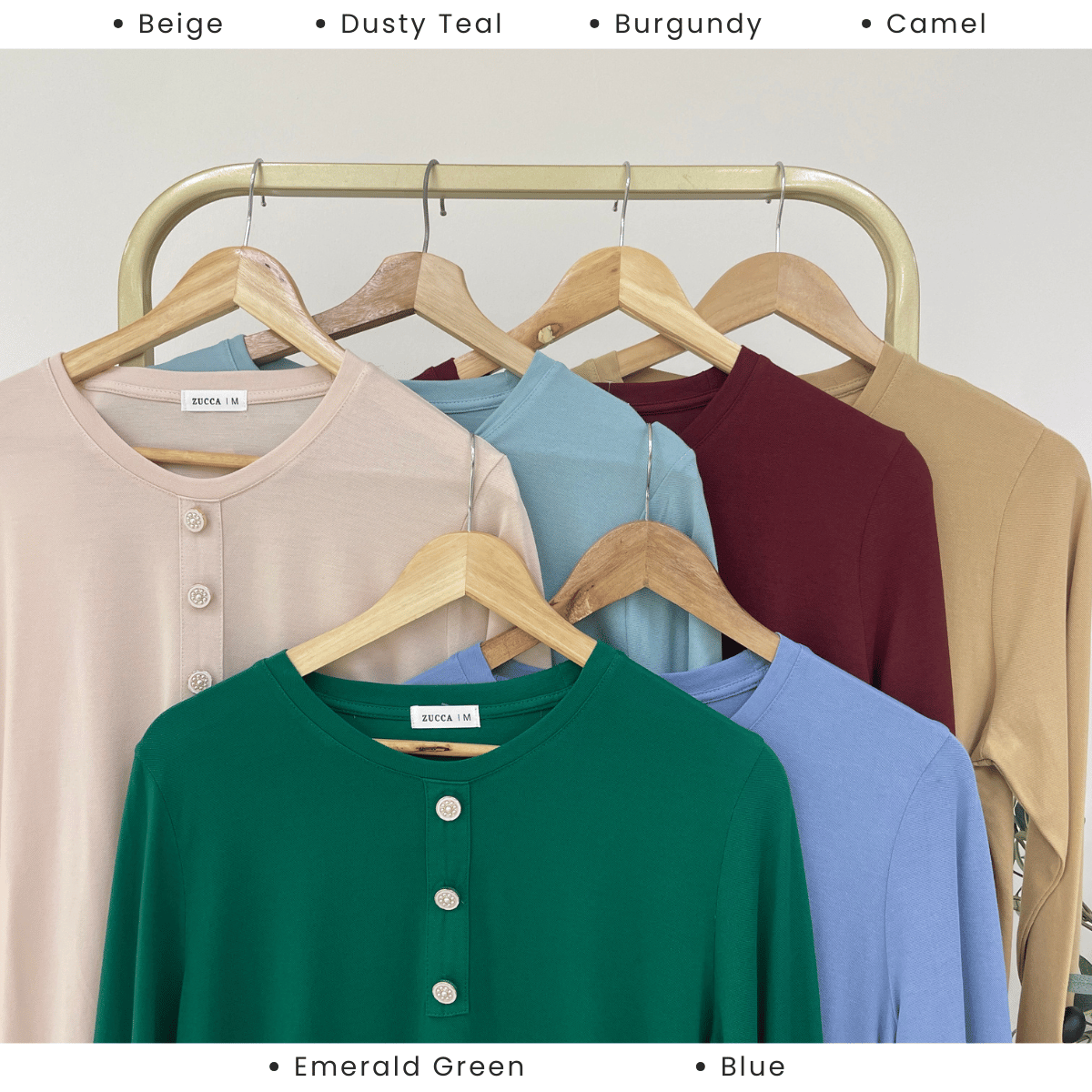 ZUCCA REYNA MODEST PLAIN LONG BLOUSE - MA139