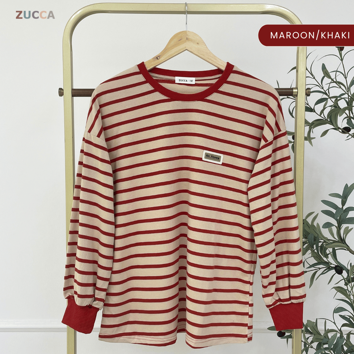 ZUCCA LANA STRIPED KASUAL MUSLIMAH BLOUSE - MA142