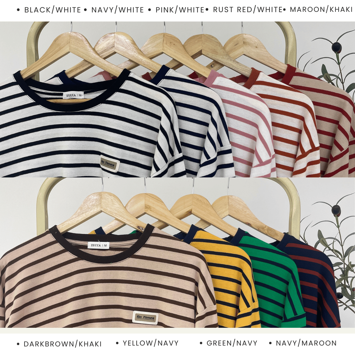 ZUCCA LANA STRIPED KASUAL MUSLIMAH BLOUSE - MA142