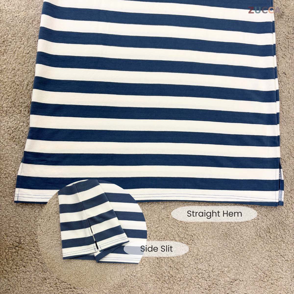 ZUCCA KAYRA CLASSIC STRIPED DRESS LONG SLEEVE - MA143 (GN229)