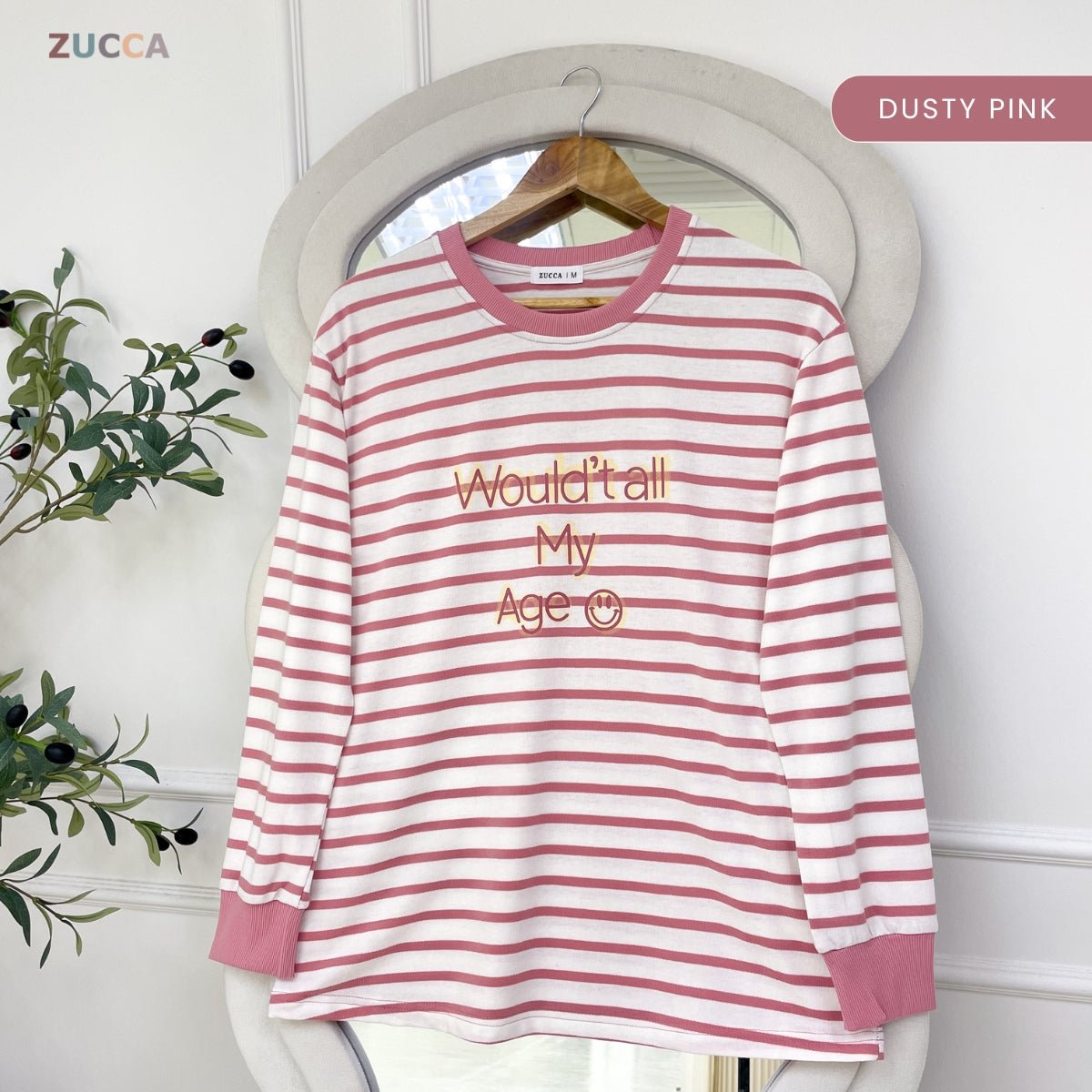 ZUCCA AVERY KASUAL WOMEN STRIPE T-SHIRT LONG SLEEVE - MA144