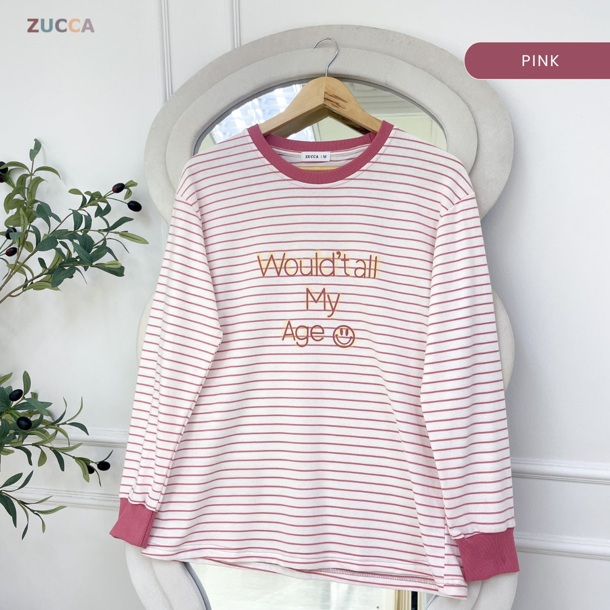 ZUCCA AVERY KASUAL WOMEN STRIPE T-SHIRT LONG SLEEVE - MA144