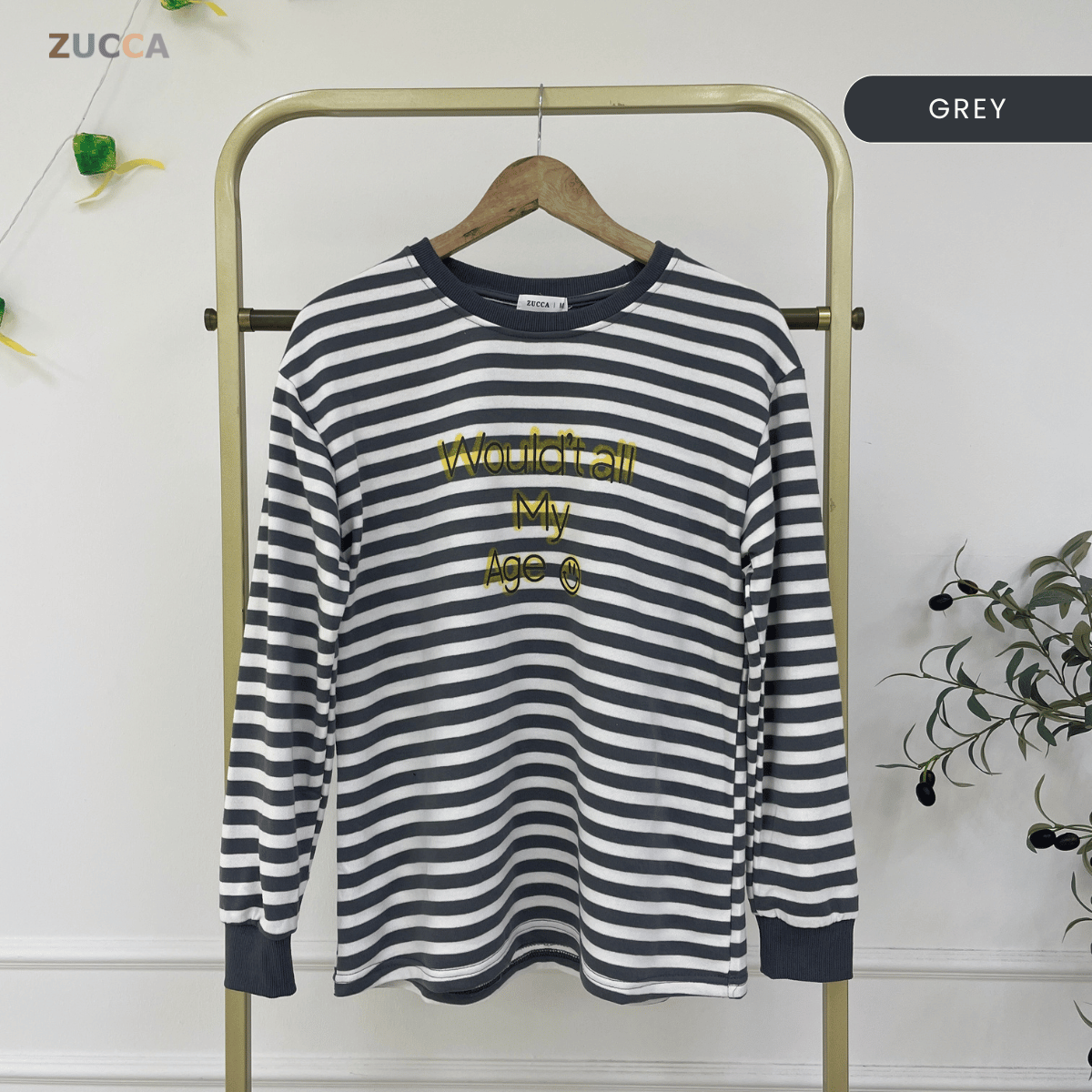 ZUCCA AVERY KASUAL WOMEN STRIPE T-SHIRT LONG SLEEVE - MA144