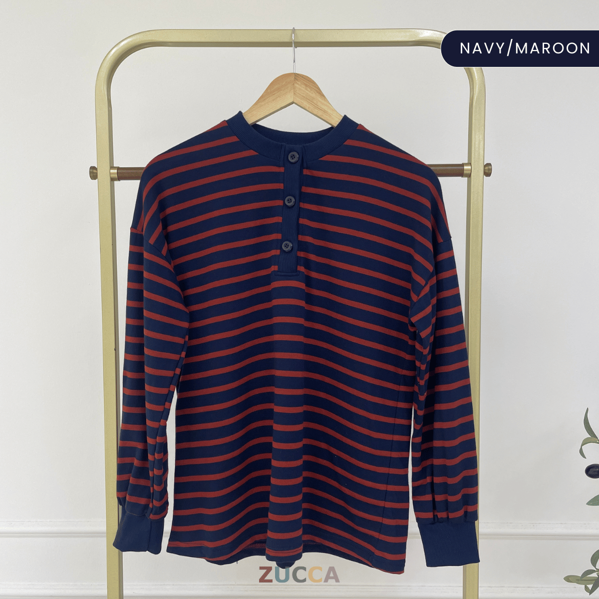 ZUCCA SUFIA CLASSIC STRIPE LONG SLEEVE - MA145 (GN230)