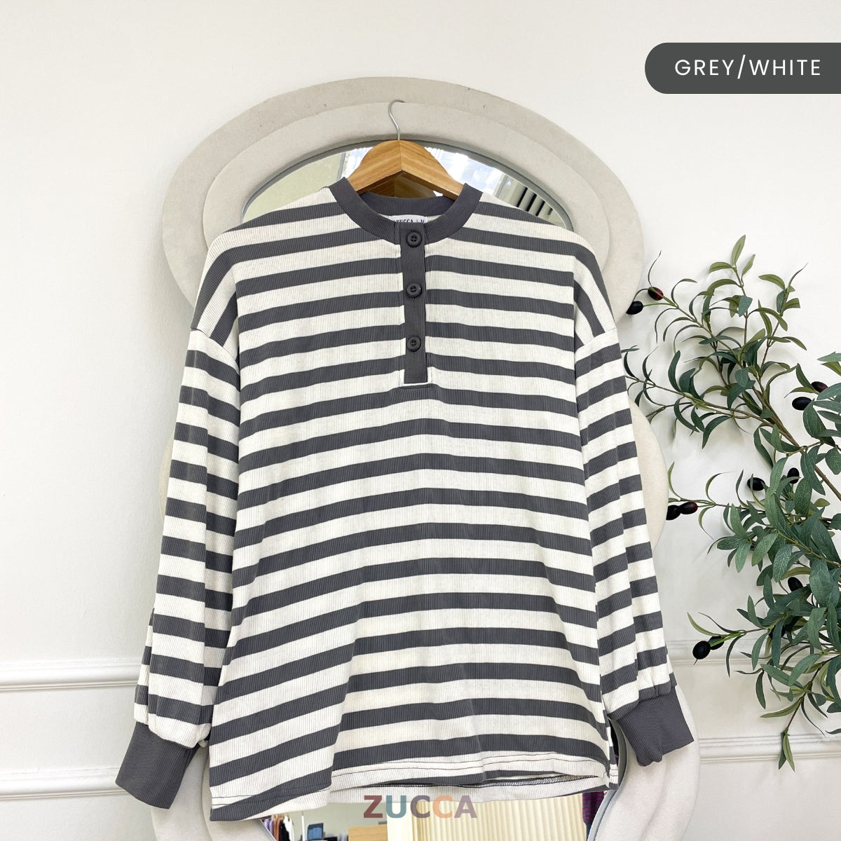ZUCCA SUFIA CLASSIC STRIPE LONG SLEEVE - MA145 (GN230)