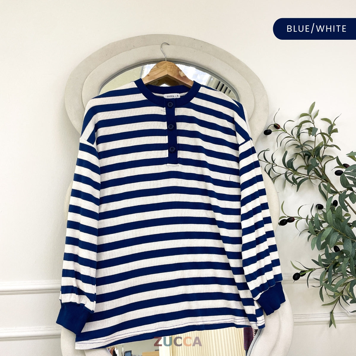 ZUCCA SUFIA CLASSIC STRIPE LONG SLEEVE - MA145 (GN230)