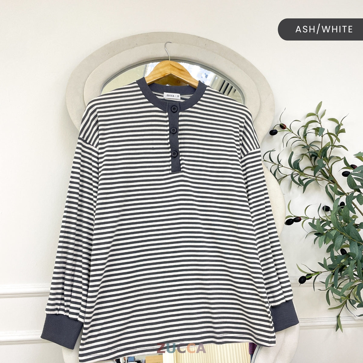 ZUCCA SUFIA CLASSIC STRIPE LONG SLEEVE - MA145 (GN230)