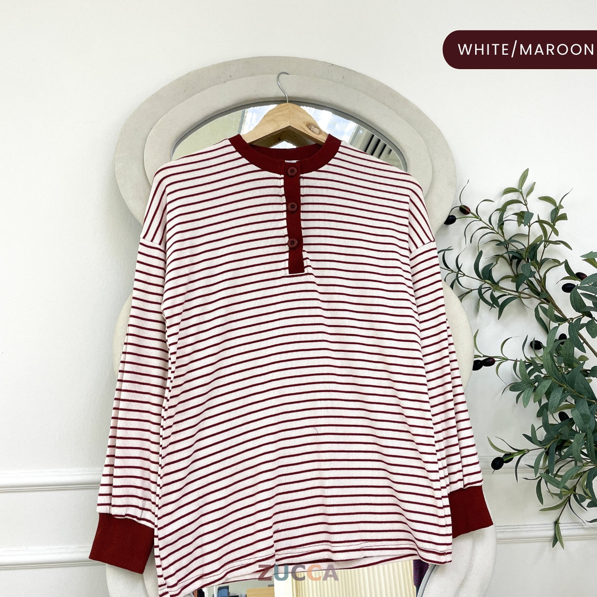 ZUCCA SUFIA CLASSIC STRIPE LONG SLEEVE - MA145 (GN230)