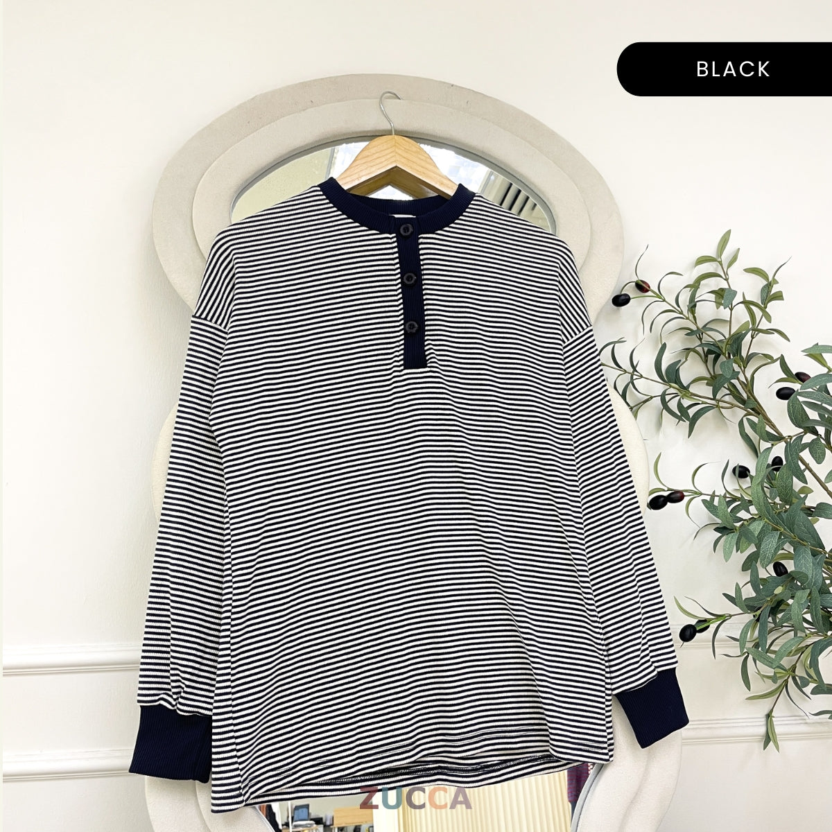 ZUCCA SUFIA CLASSIC STRIPE LONG SLEEVE - MA145 (GN230)