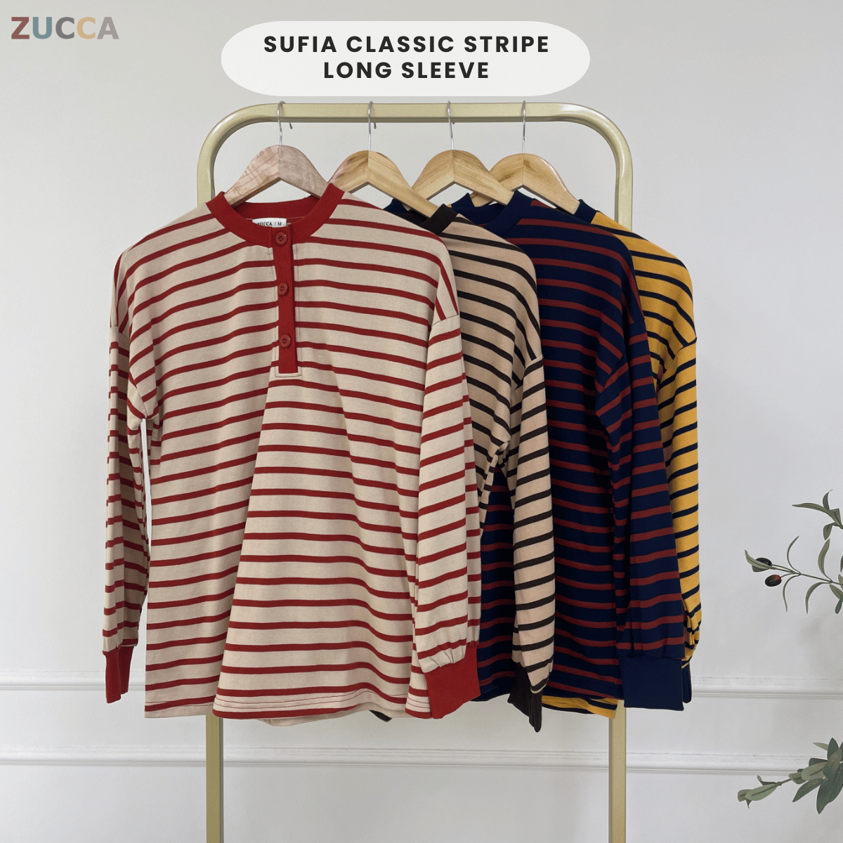 ZUCCA SUFIA CLASSIC STRIPE LONG SLEEVE - MA145 (GN230)