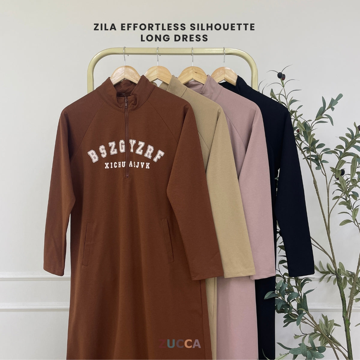 ZUCCA ZILA EFFORTLESS SILHOUETTE LONG DRESS - MA152