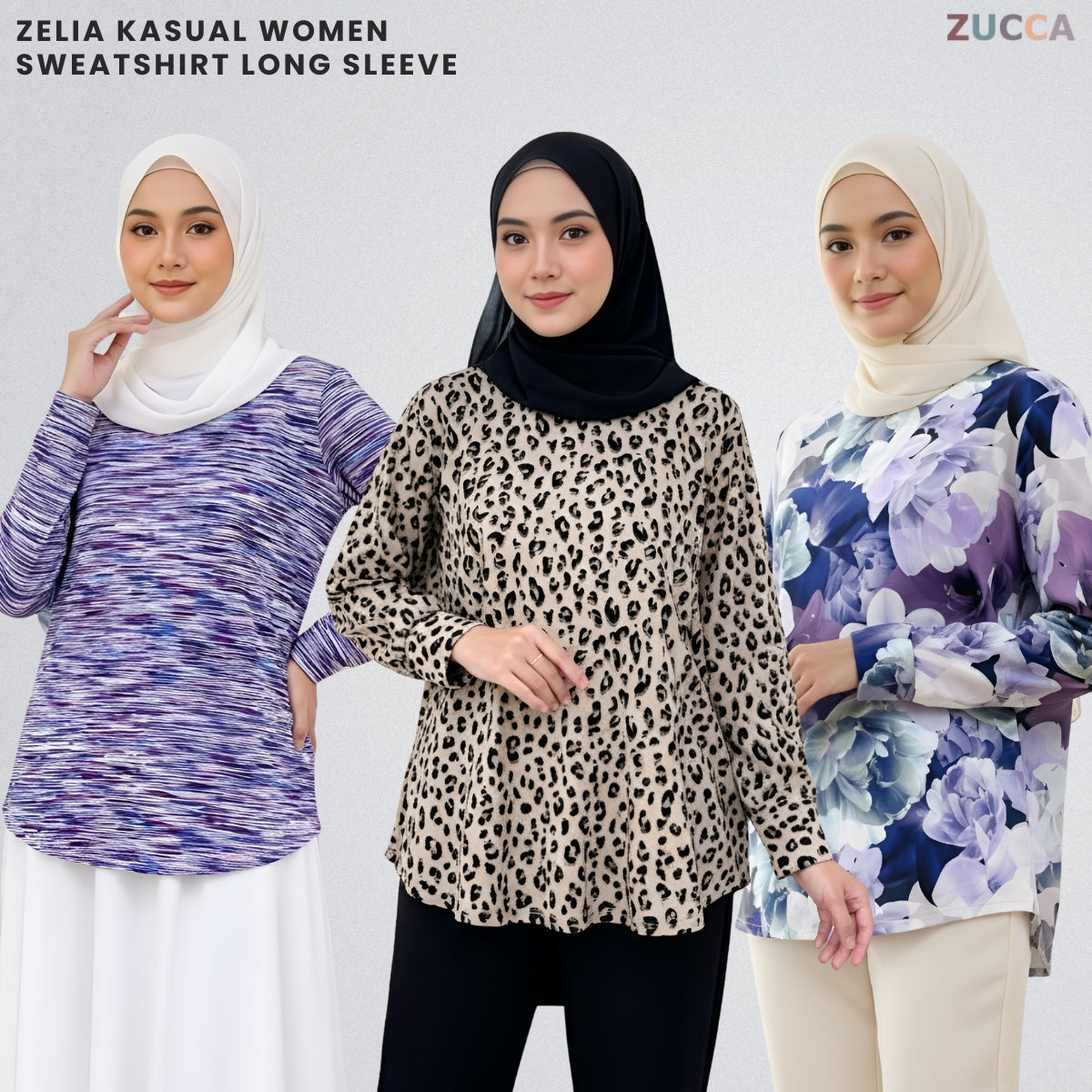 ZUCCA ZELIA KASUAL WOMEN SWEATSHIRT LONG SLEEVE - MA156