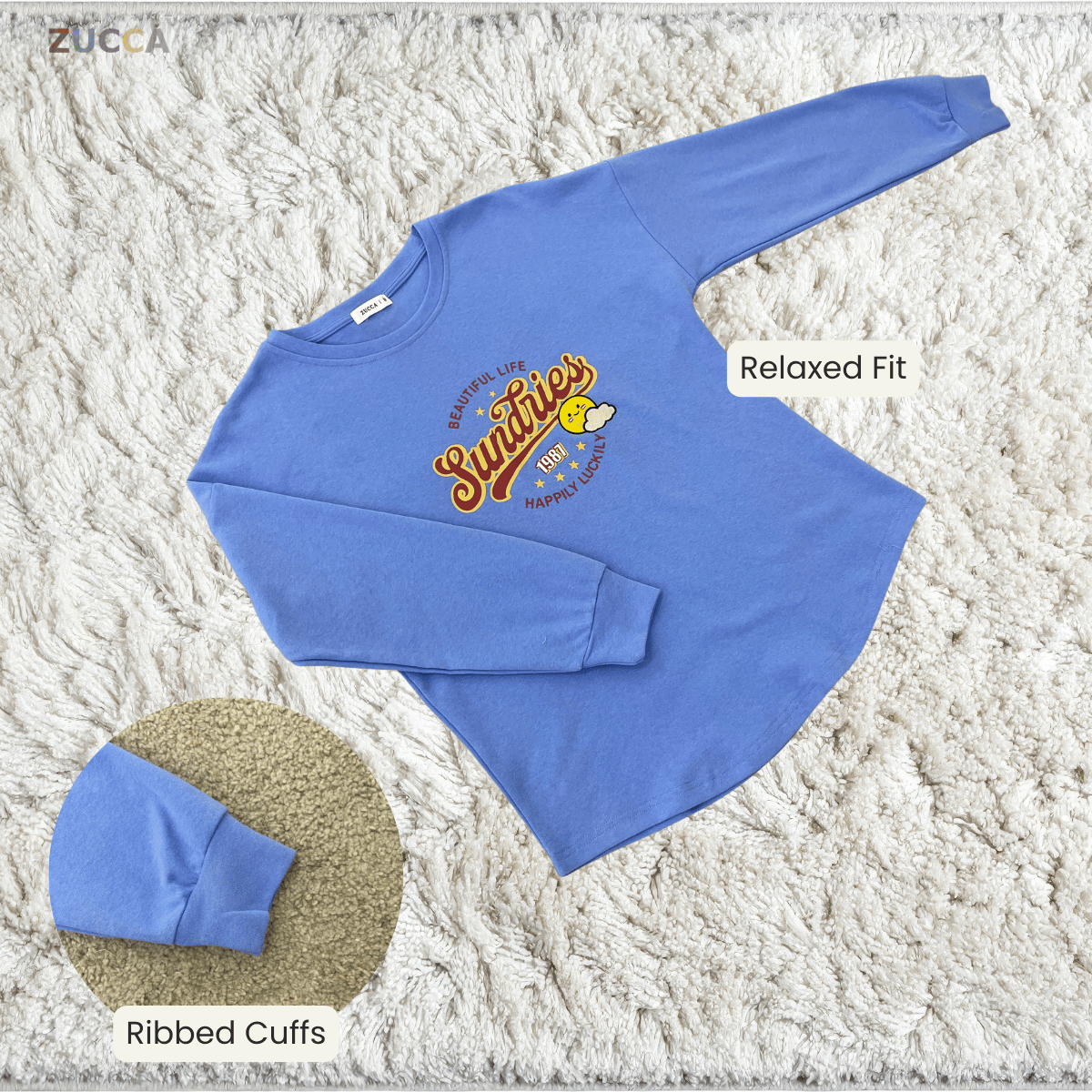 ZUCCA DARLIA GRAPHIC PRINTED LONG SLEEVE-MA163