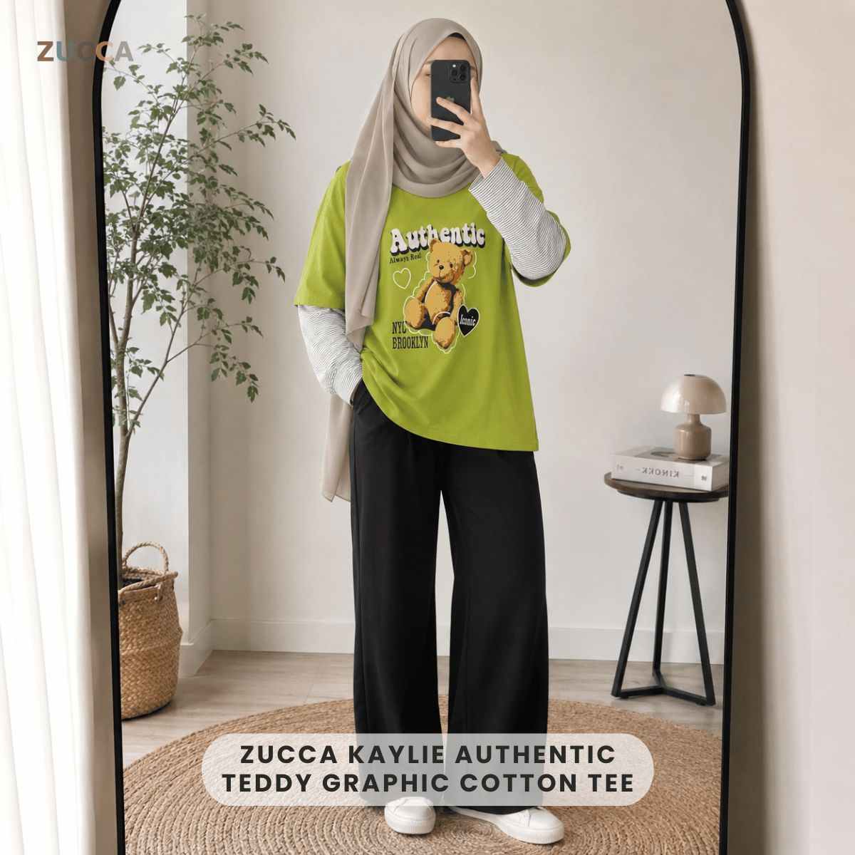 ZUCCA KAYLIE AUTHENTIC TEDDY GRAPHIC COTTON TEE - MA164