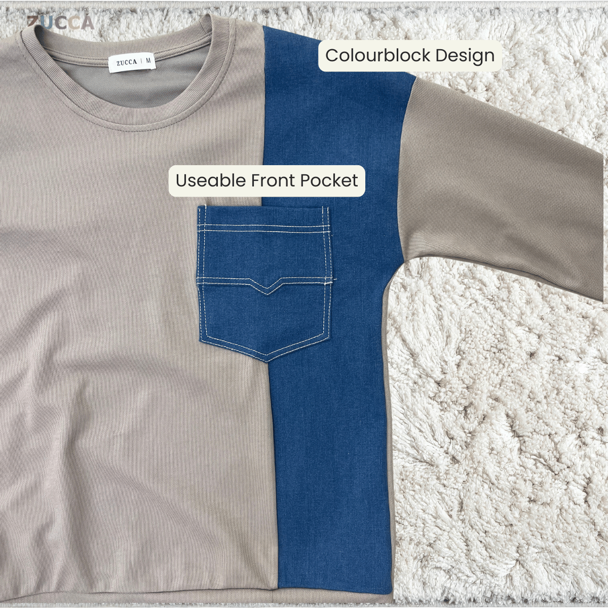 ZUCCA NARISSA TRENDY DAILY COLOURBLOCK MODEST SET - MA165