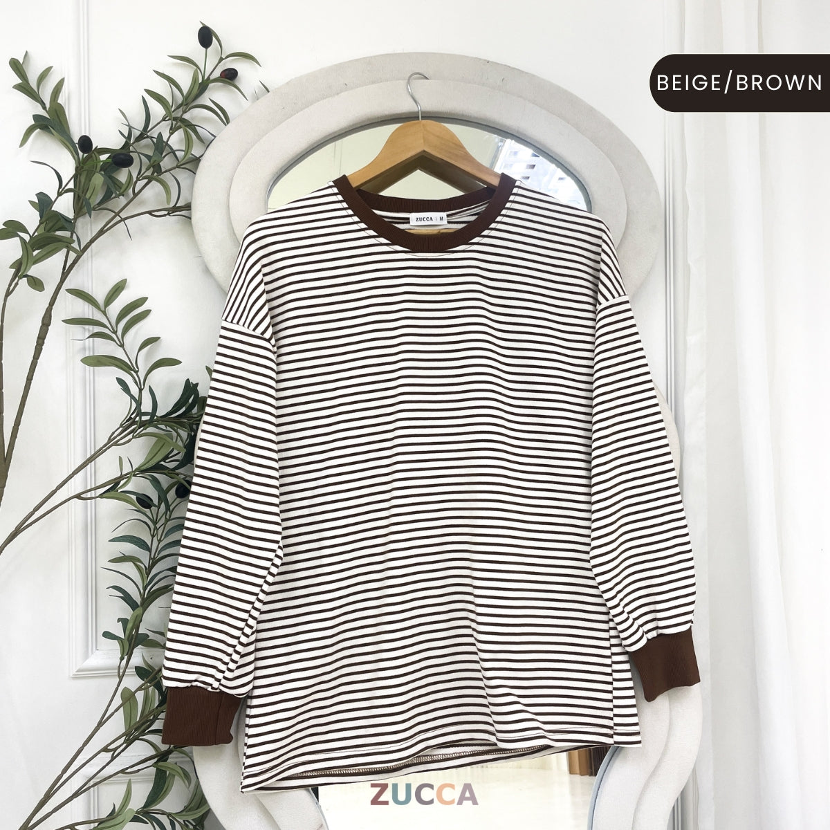 ZUCCA GRACE WOMEN KASUAL STRIPE SHIRT LONG SLEEVE - MA166