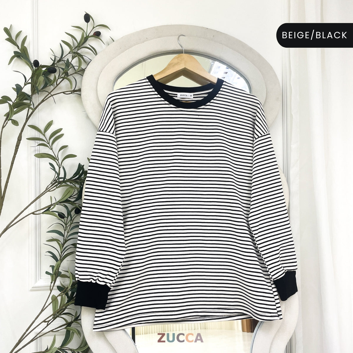 ZUCCA GRACE WOMEN KASUAL STRIPE SHIRT LONG SLEEVE - MA166