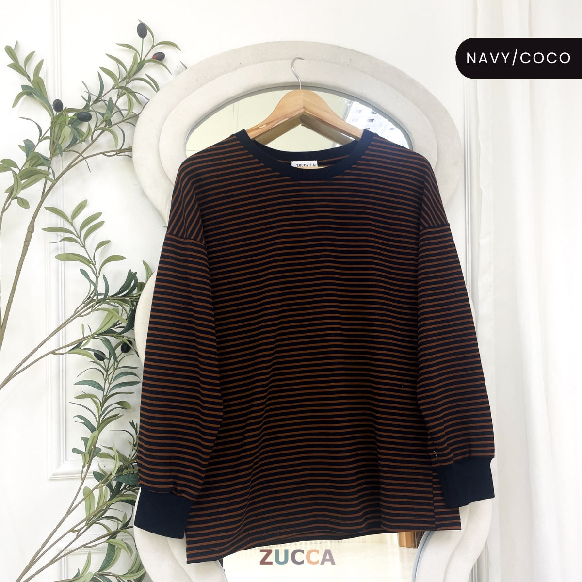 ZUCCA GRACE WOMEN KASUAL STRIPE SHIRT LONG SLEEVE - MA166