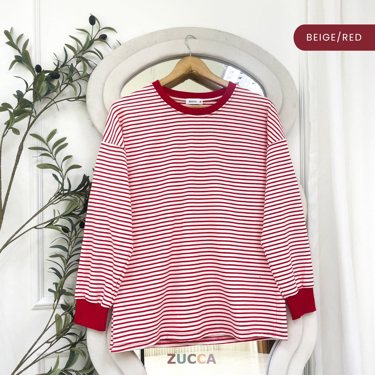 ZUCCA GRACE WOMEN KASUAL STRIPE SHIRT LONG SLEEVE - MA166