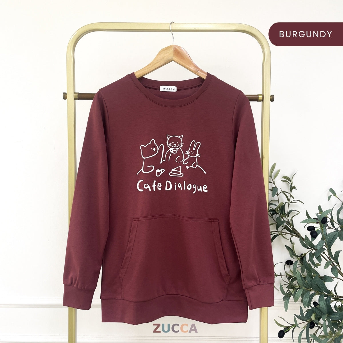 ZUCCA BARBARA MINIMALIST ANIMAL PRINT SWEATSHIRT - MA167