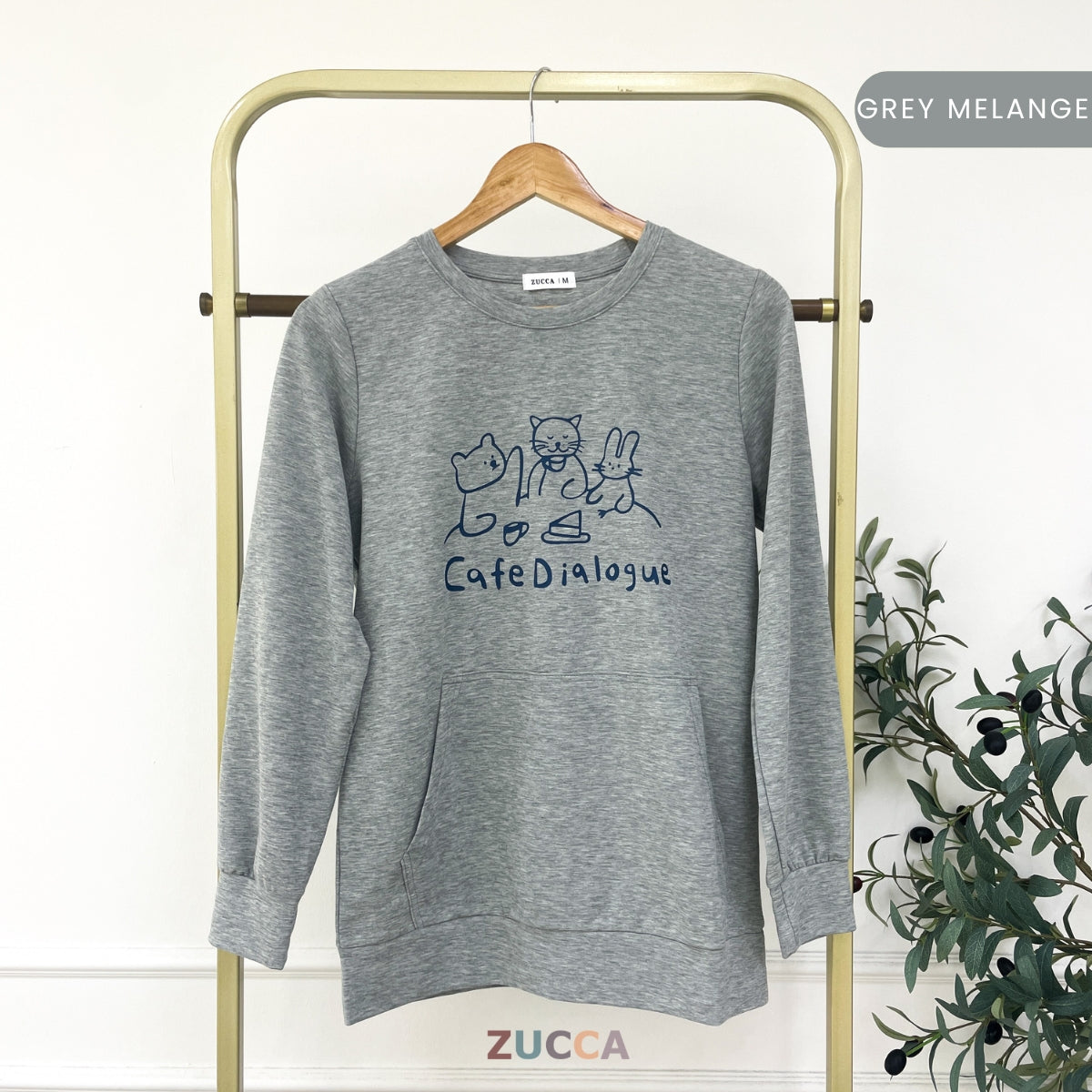 ZUCCA BARBARA MINIMALIST ANIMAL PRINT SWEATSHIRT - MA167