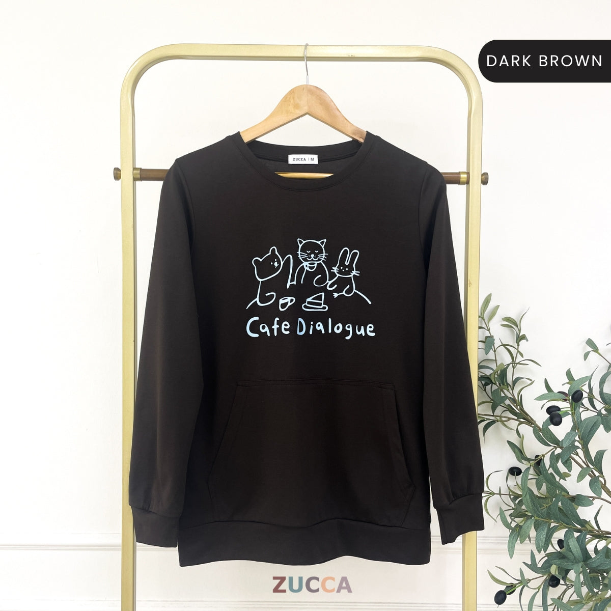 ZUCCA BARBARA MINIMALIST ANIMAL PRINT SWEATSHIRT - MA167