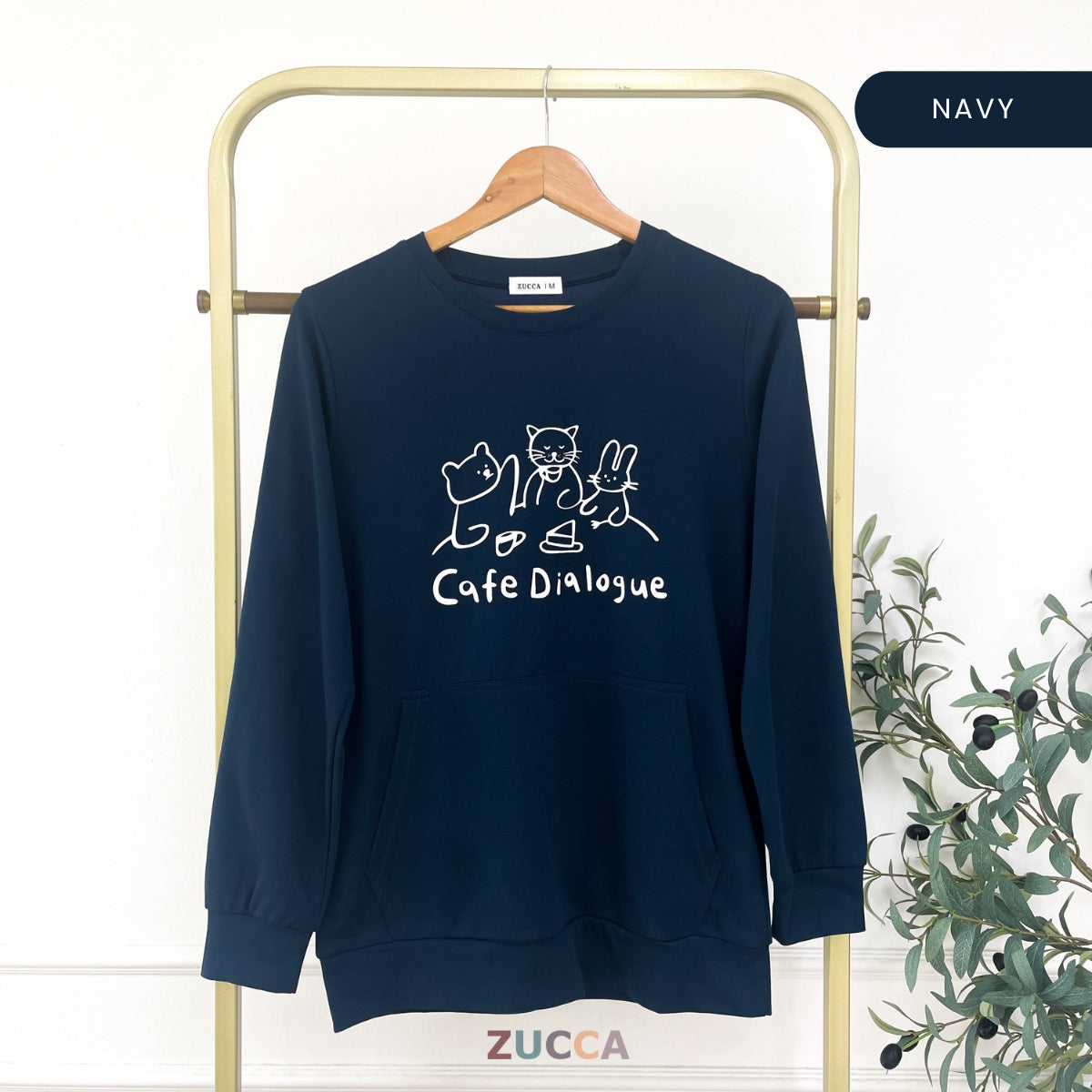 ZUCCA BARBARA MINIMALIST ANIMAL PRINT SWEATSHIRT - MA167