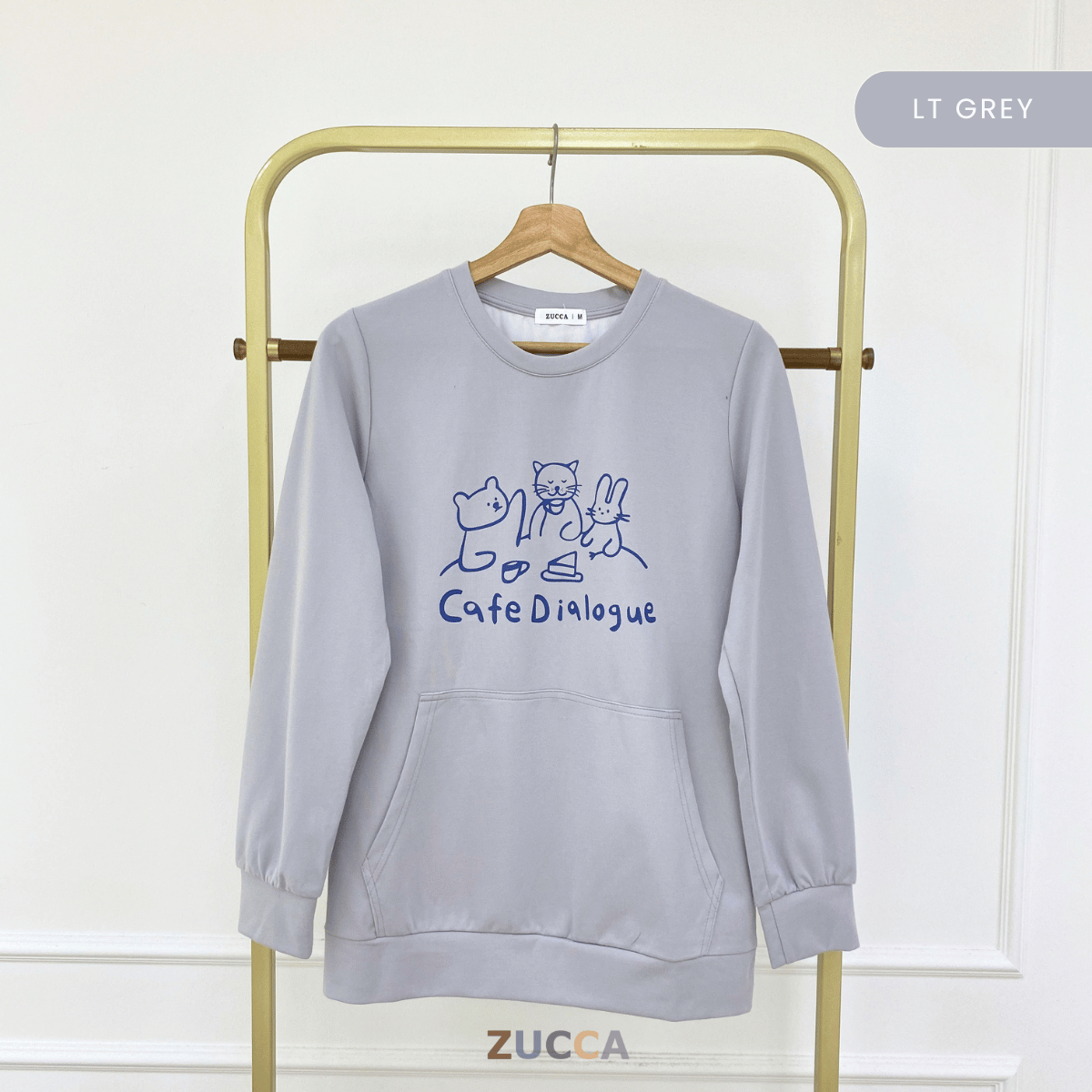 ZUCCA BARBARA MINIMALIST ANIMAL PRINT SWEATSHIRT - MA167