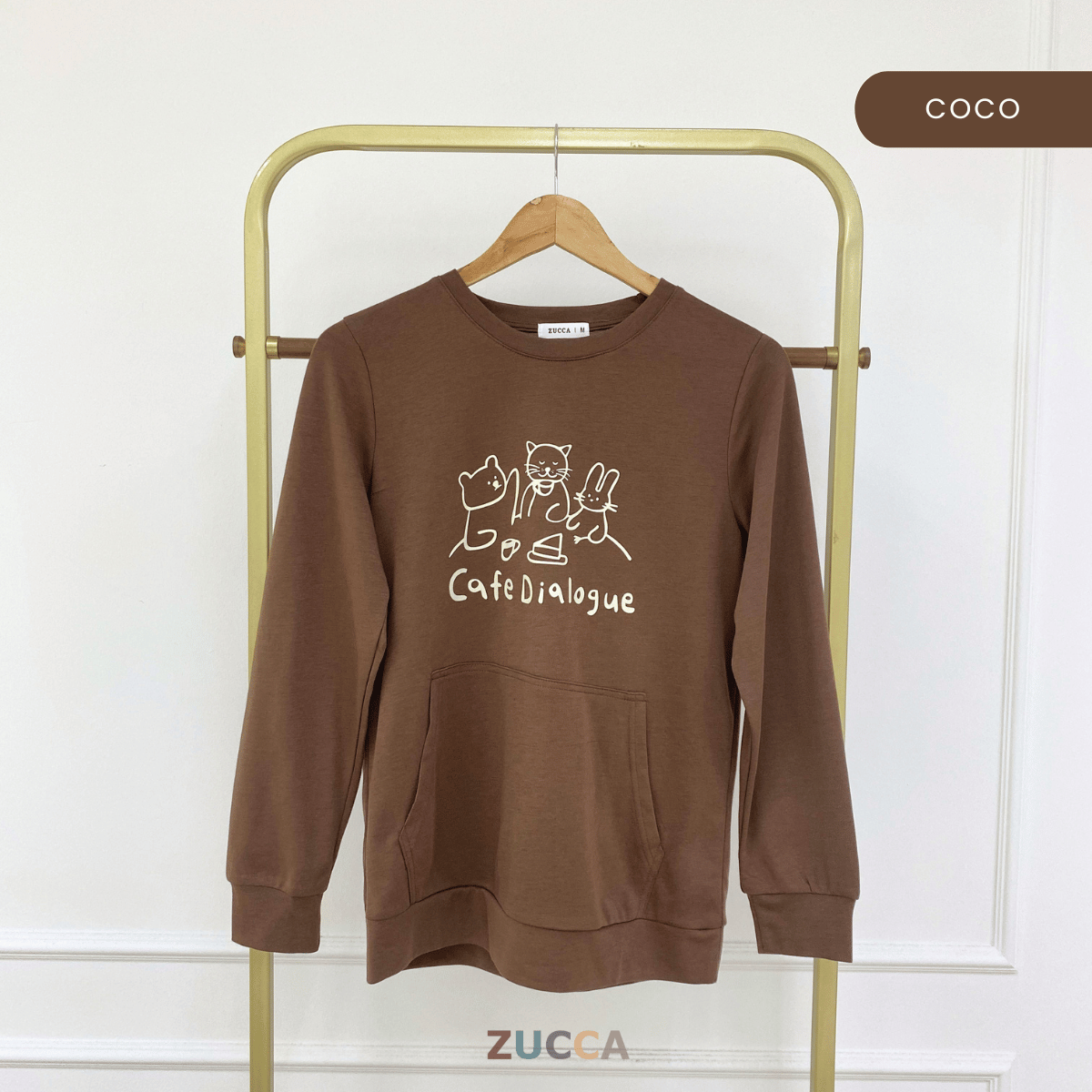 ZUCCA BARBARA MINIMALIST ANIMAL PRINT SWEATSHIRT - MA167