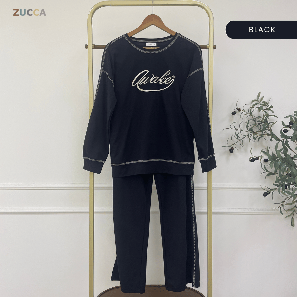 ZUCCA QIANA SIGNATURE STITCH MODEST CO-ORD SET - MA170 (GN258)