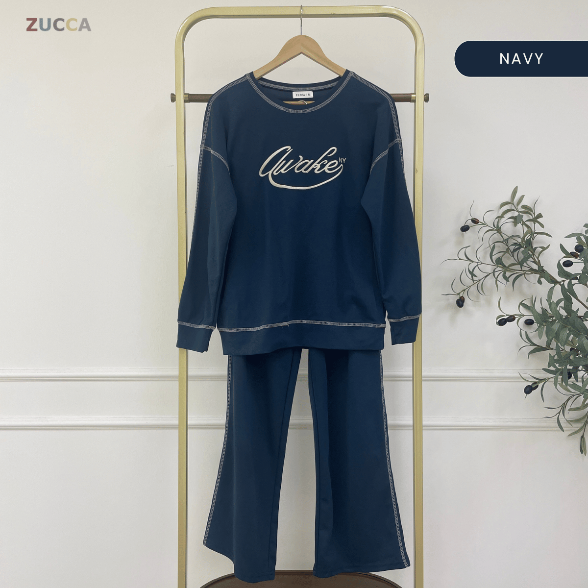 ZUCCA QIANA SIGNATURE STITCH MODEST CO-ORD SET - MA170 (GN258)