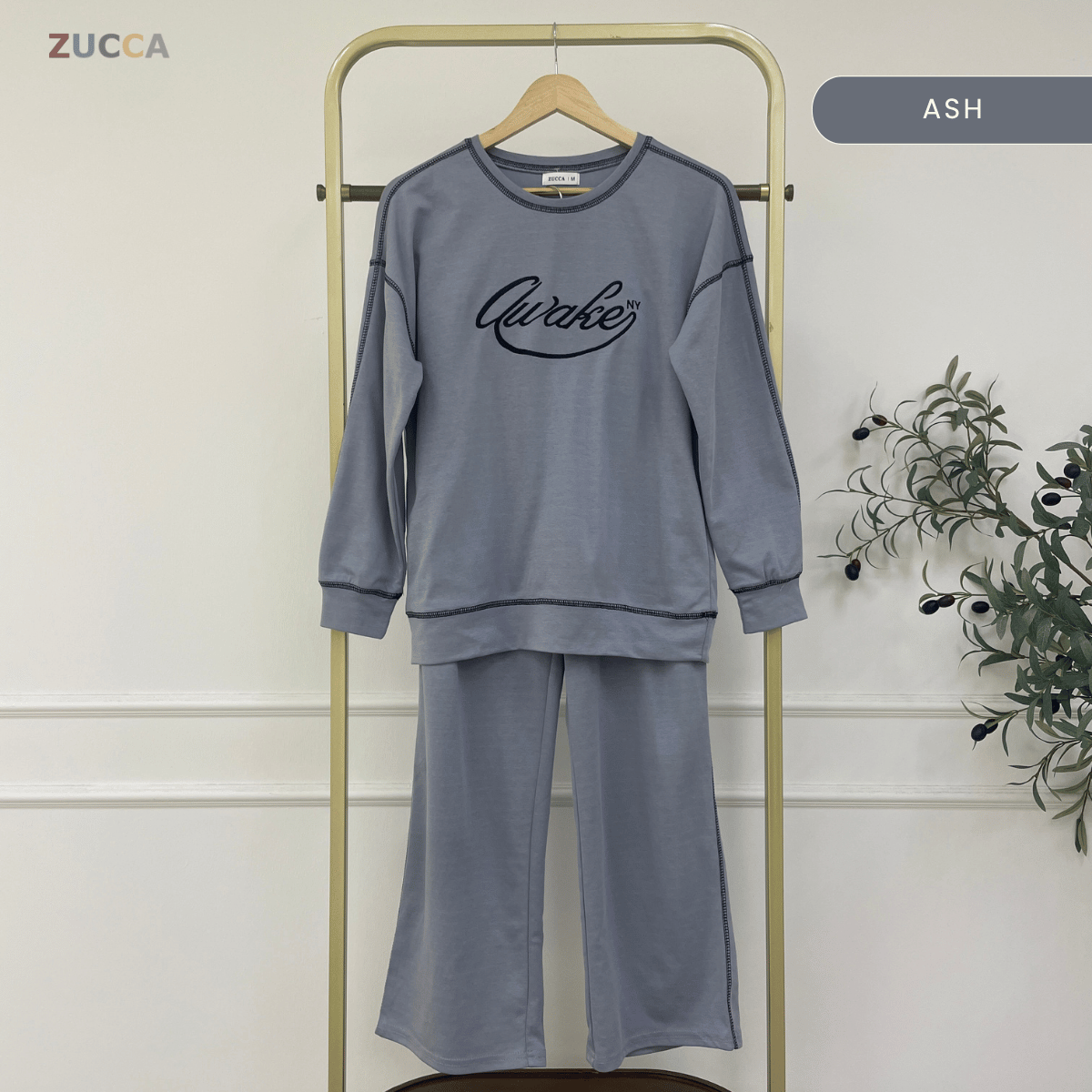 ZUCCA QIANA SIGNATURE STITCH MODEST CO-ORD SET - MA170 (GN258)