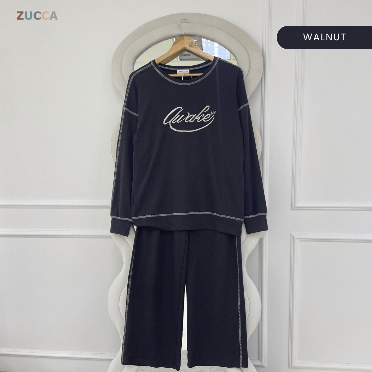 ZUCCA QIANA SIGNATURE STITCH MODEST CO-ORD SET - MA170 (GN258)