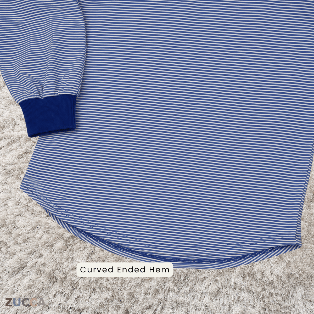 ZUCCA AZUNA CASUAL FINE STRIPE LONG SLEEVE TOP - MA172