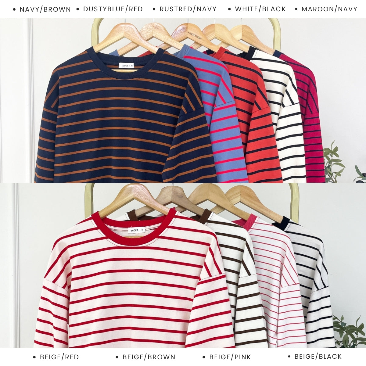 ZUCCA AZUNA KASUAL WOMEN STRIPE LONG SLEEVE - MA172