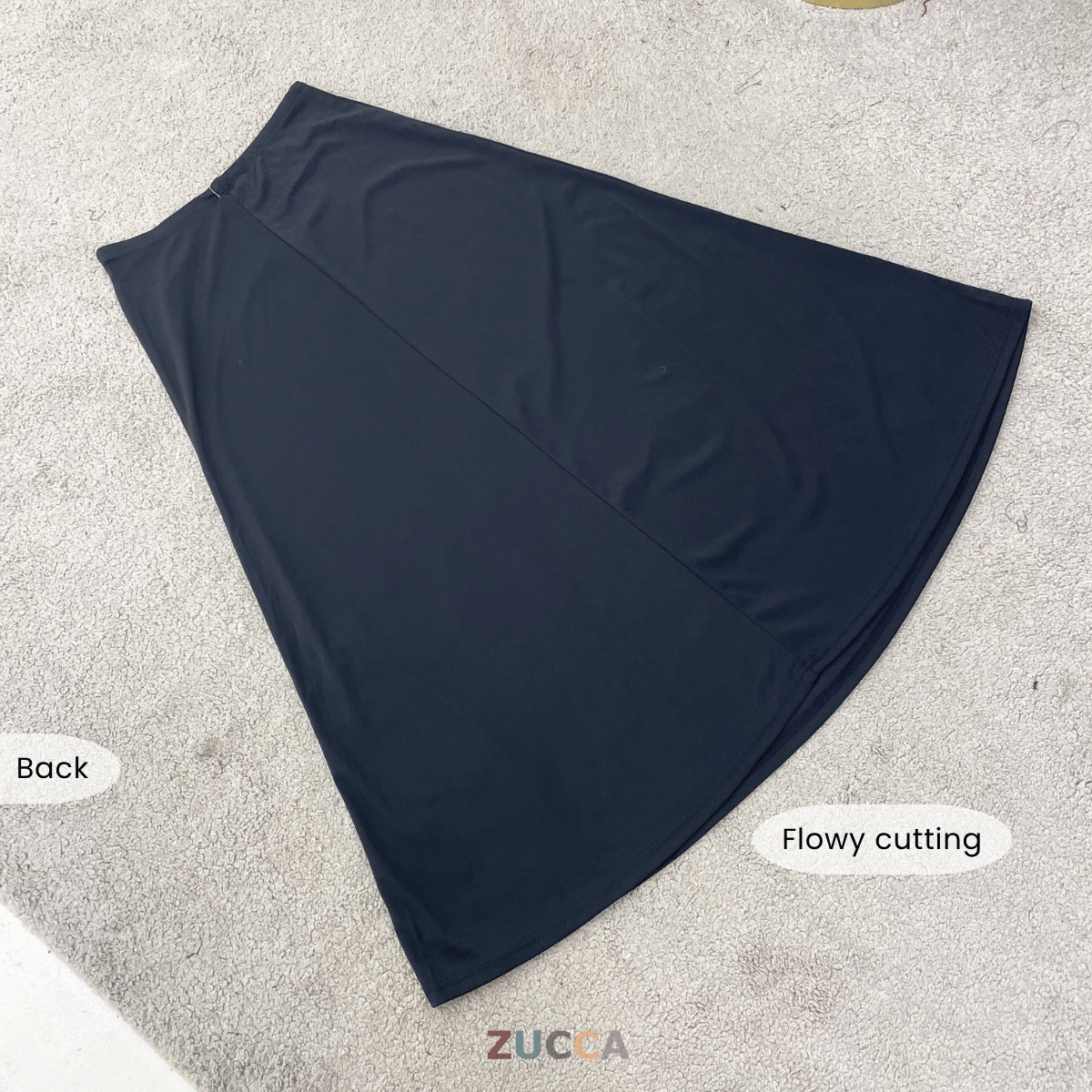 ZUCCA FAZINA FLOWY A-LINE SKIRT MODEST WEAR ESSENTIAL - MA175