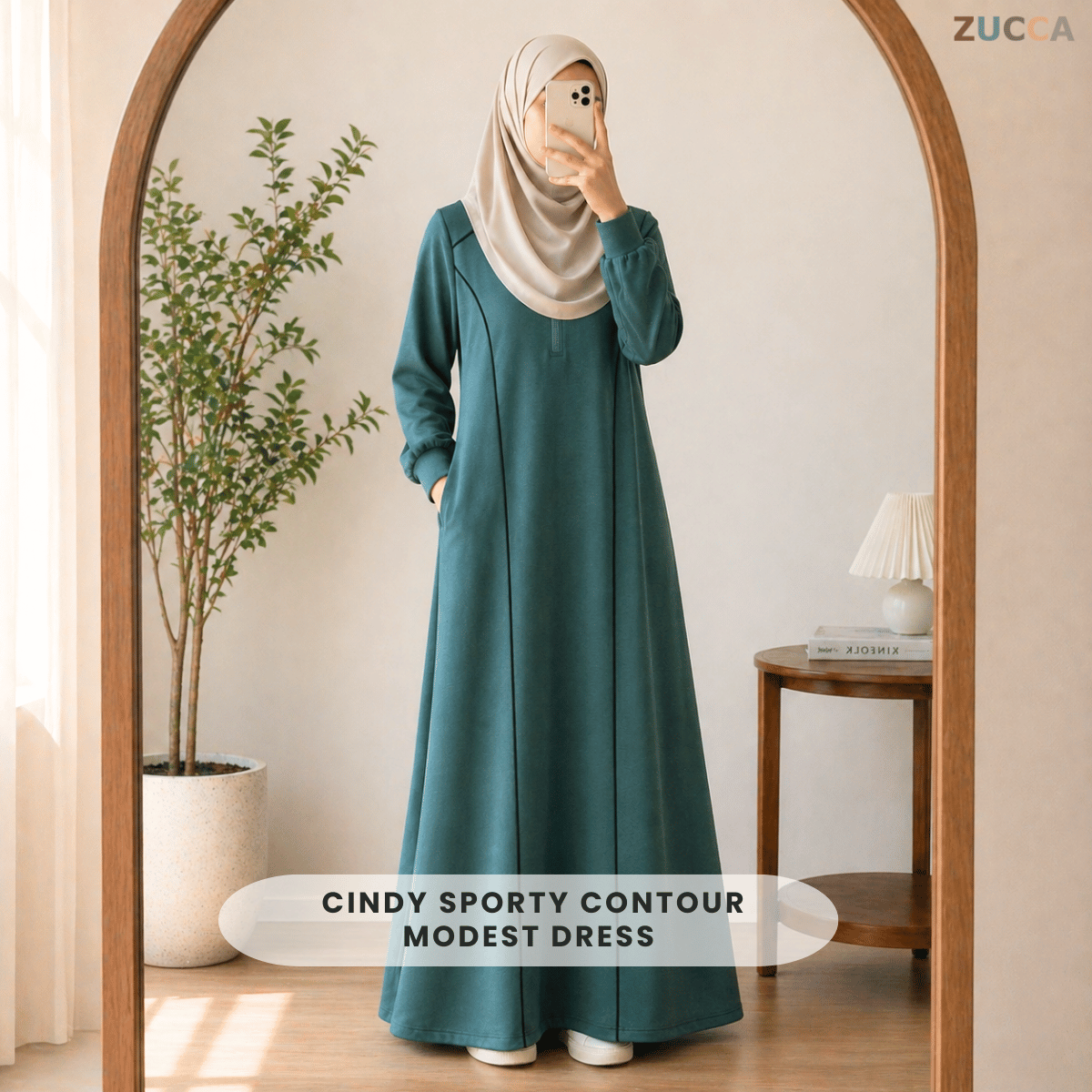 ZUCCA CINDY SPORTY CONTOUR MODEST DRESS – MA178