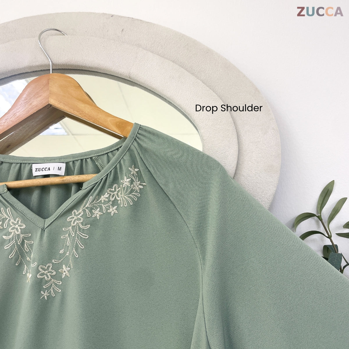 ZUCCA SURIA MINIMALIST PLAIN BLOUSE LONG SLEEVE - MA184