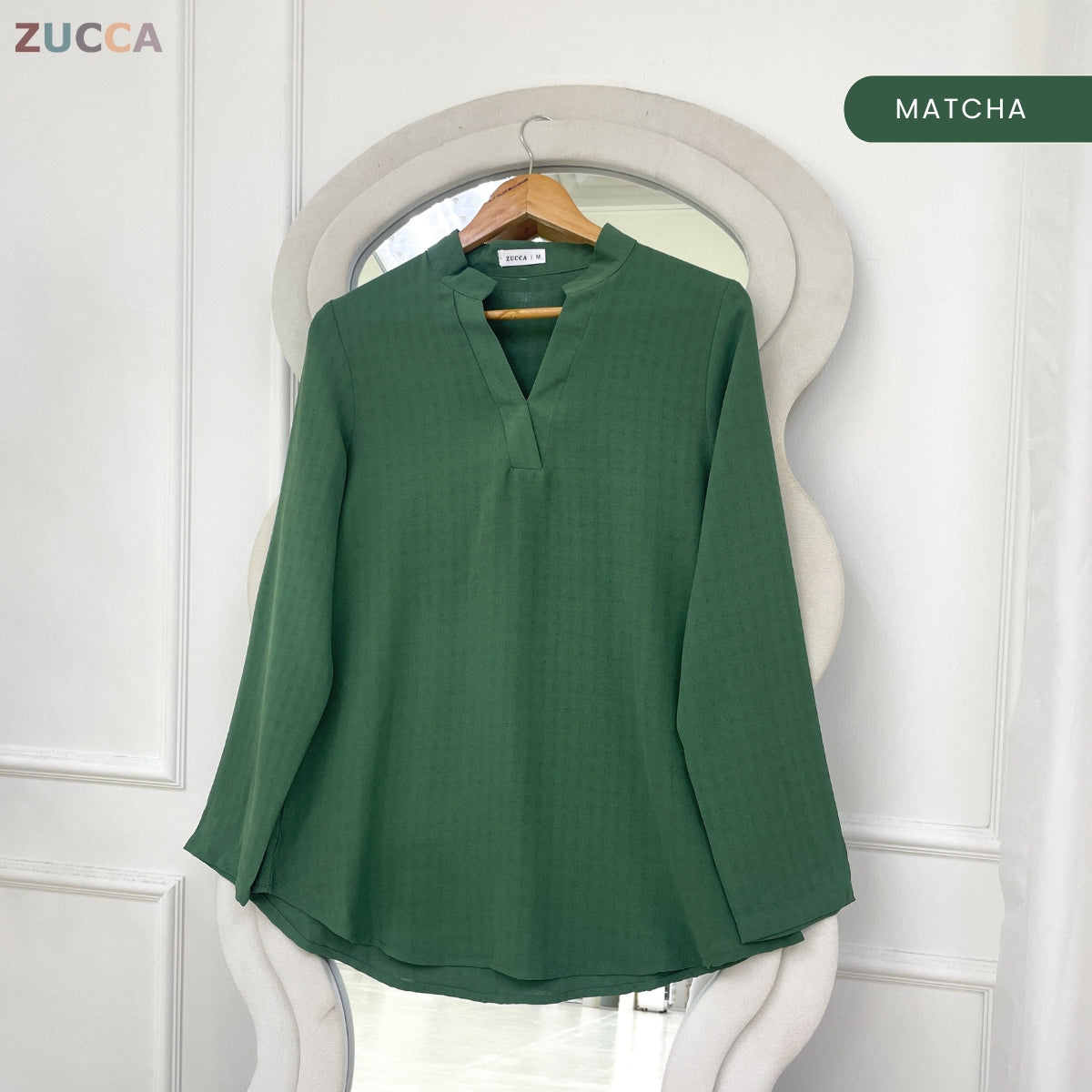 ZUCCA AZIANA KASUAL WOMEN PLAIN BLOUSE LONG SLEEVE - MA180
