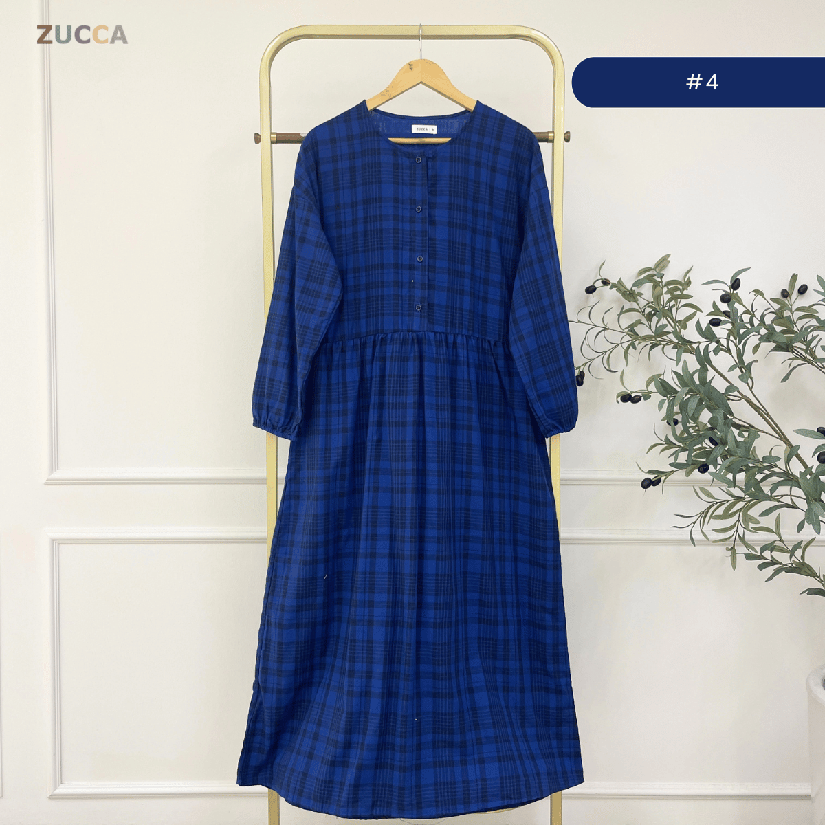 ZUCCA EMILIA SOFT STRIPE MODEST MAXI DRESS-MA181