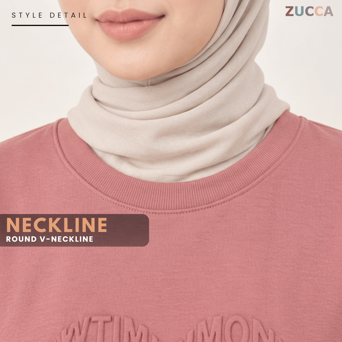 ZUCCA MALIA MINIMAL HEART SHAPE EMBOSSED MODEST TOP - MA183