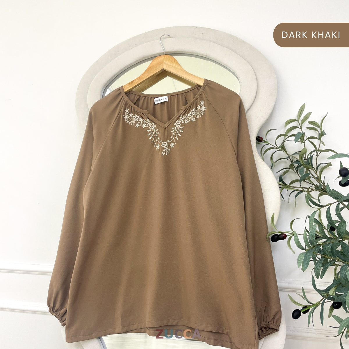 ZUCCA SURIA MINIMALIST PLAIN BLOUSE LONG SLEEVE - MA184