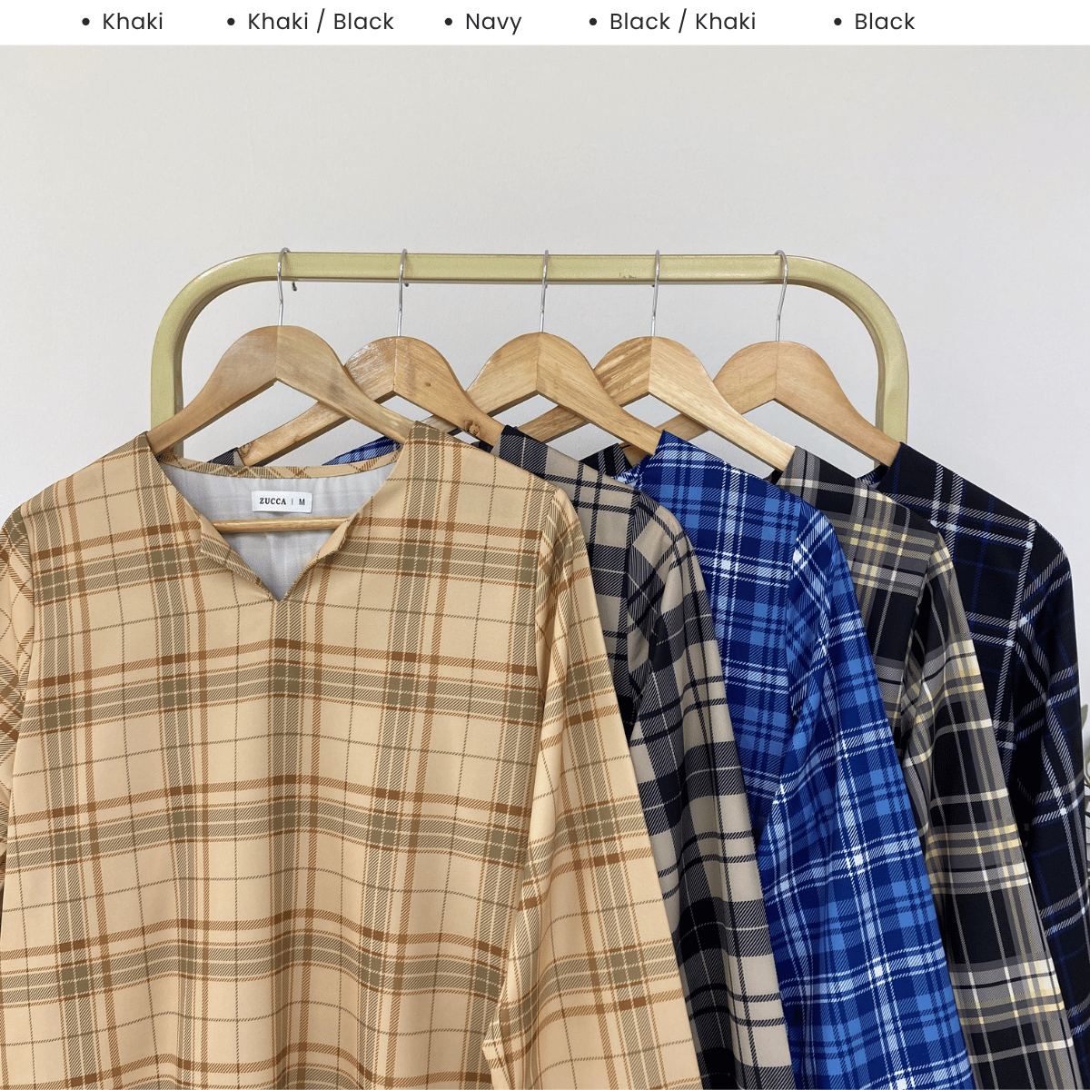 ZUCCA ATIA SIGNATURE HERITAGE PLAID BLOUSE - MA186 (B14194)