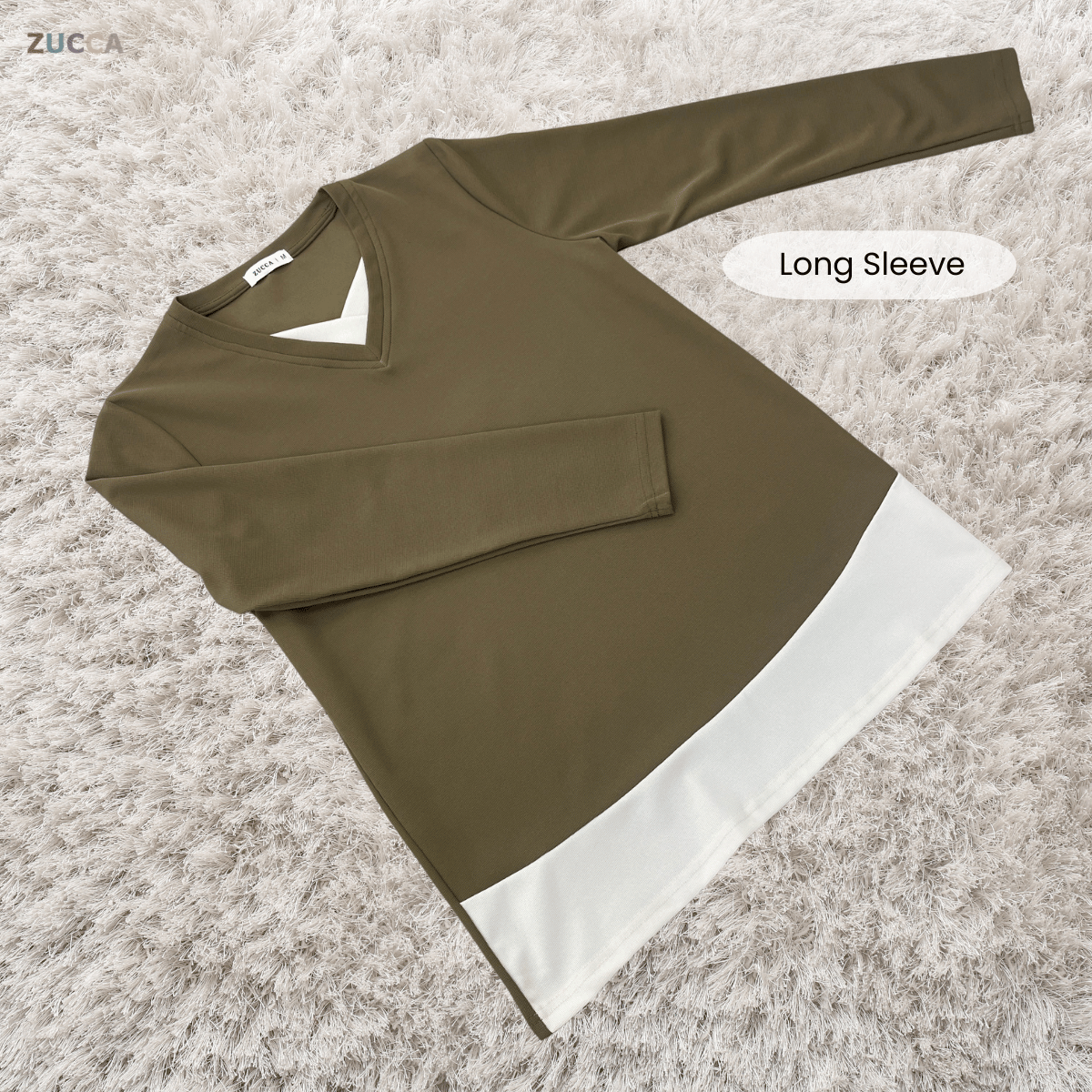 ZUCCA SYIFA MODERN LAYERED V-NECK MODEST TOP - MA191