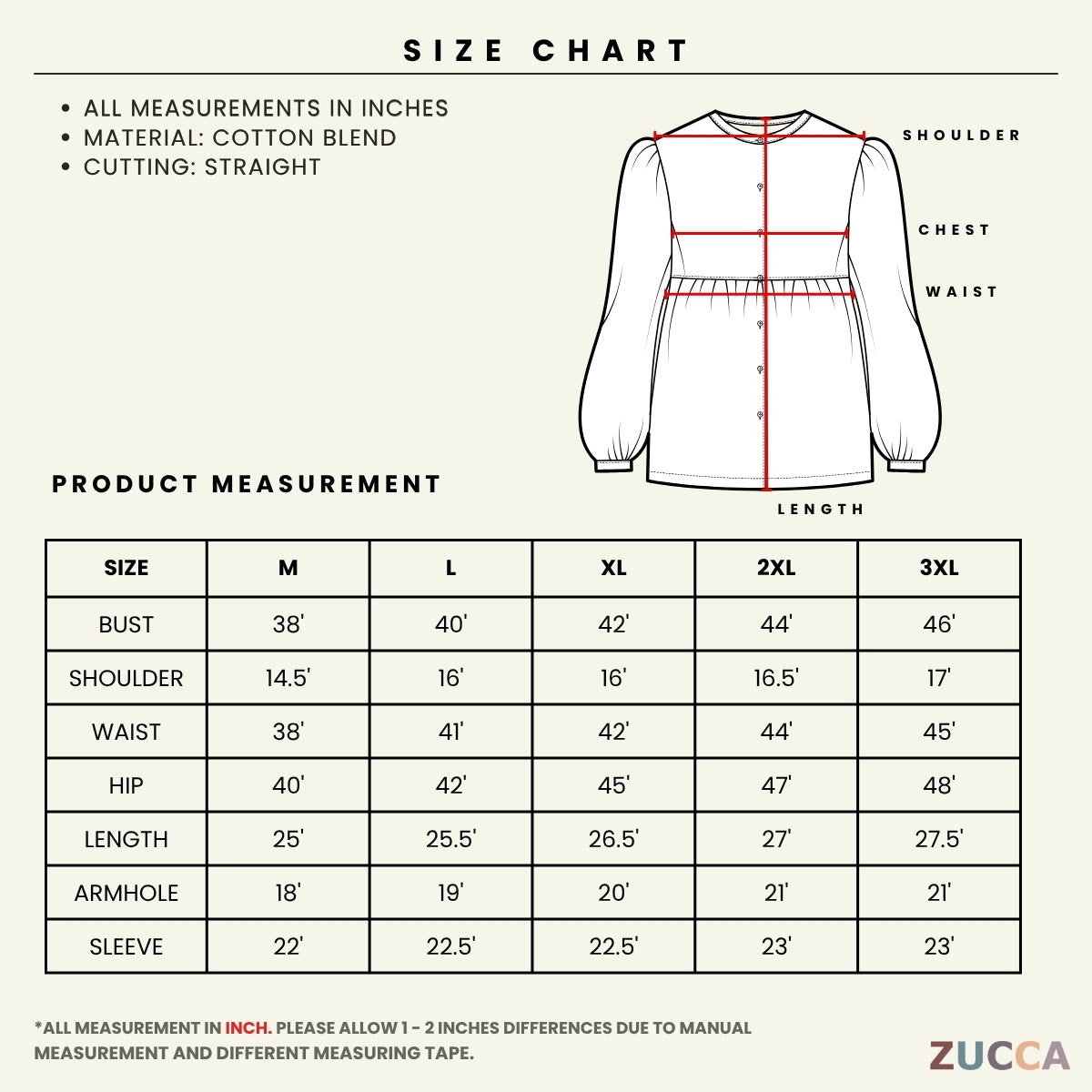 ZUCCA SYIFA MODERN LAYERED V-NECK MODEST TOP - MA191