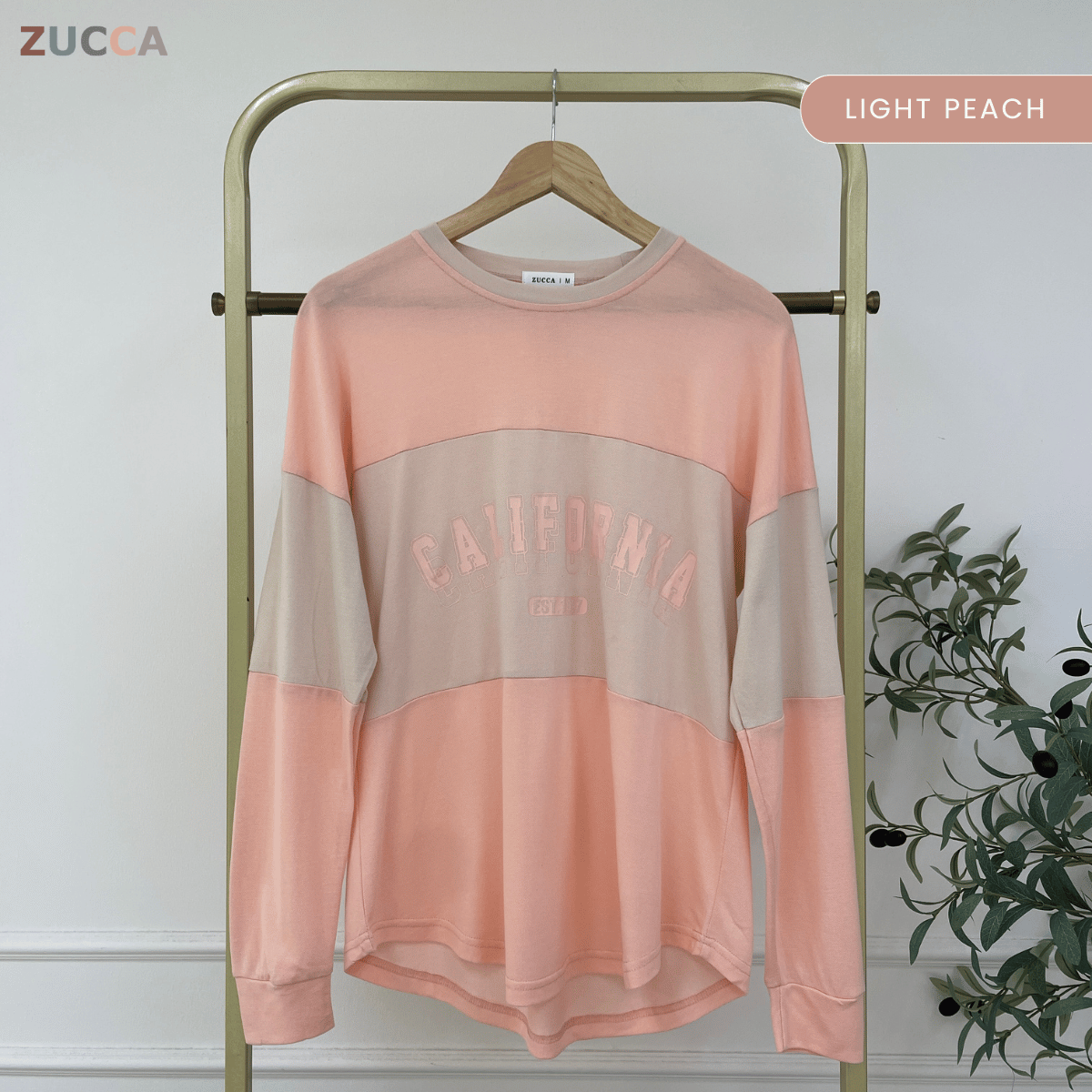 ZUCCA HADA RETRO SPORT LONG SLEEVE COLORBLOCK TOP - MA196