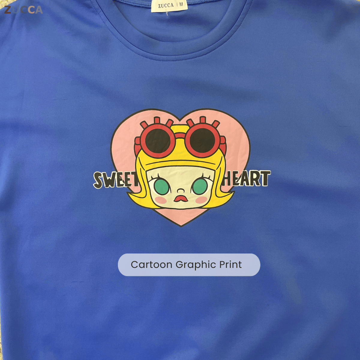 ZUCCA KATIE SWEET HEART GRAPHIC COZY SWEATSHIRT - MA198