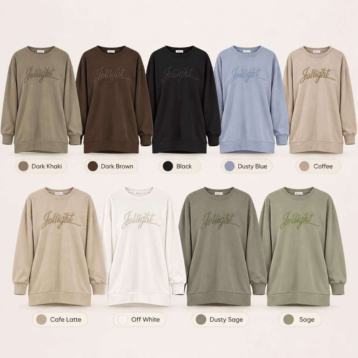 ZUCCA NELLY MINIMAL EMBROIDERED COZY SWEATSHIRT - MA199