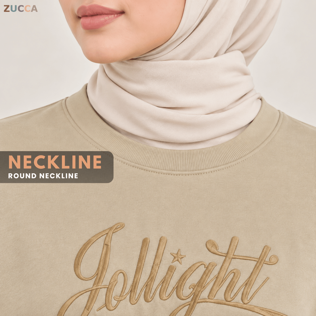 ZUCCA NELLY MINIMAL EMBROIDERED COZY SWEATSHIRT - MA199